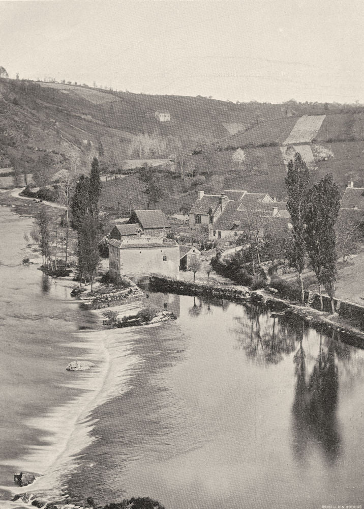 INDRE. Bords de la Creuse- Moulin de Gargilesse 1905 old antique print picture